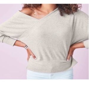 Stella & Dot Asymmetrical Off-the-Shoulder Sweater